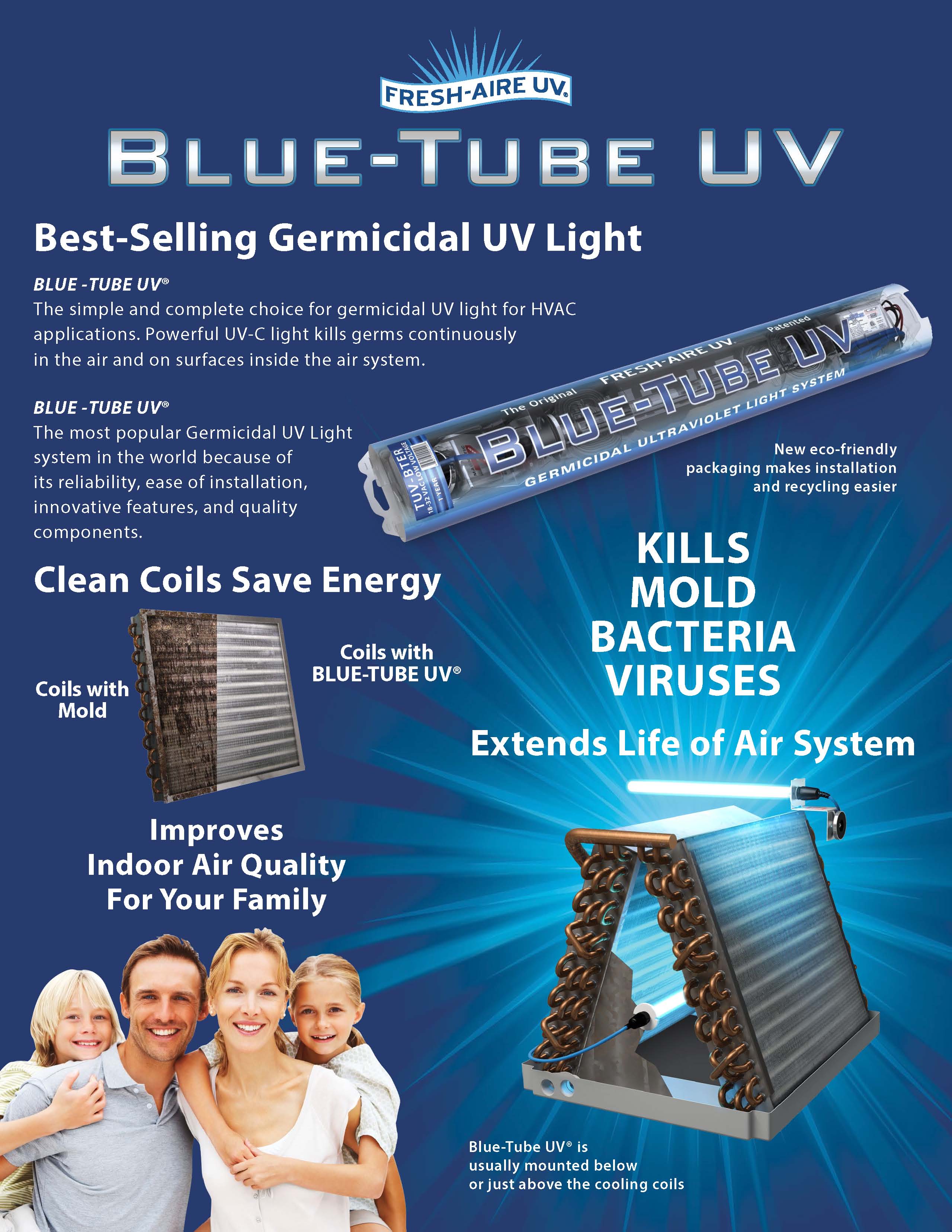 Fresh-Aire Blue Tube UV Light 15